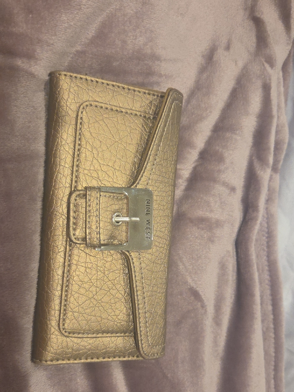 Leather Wallet with Checkbook Cover